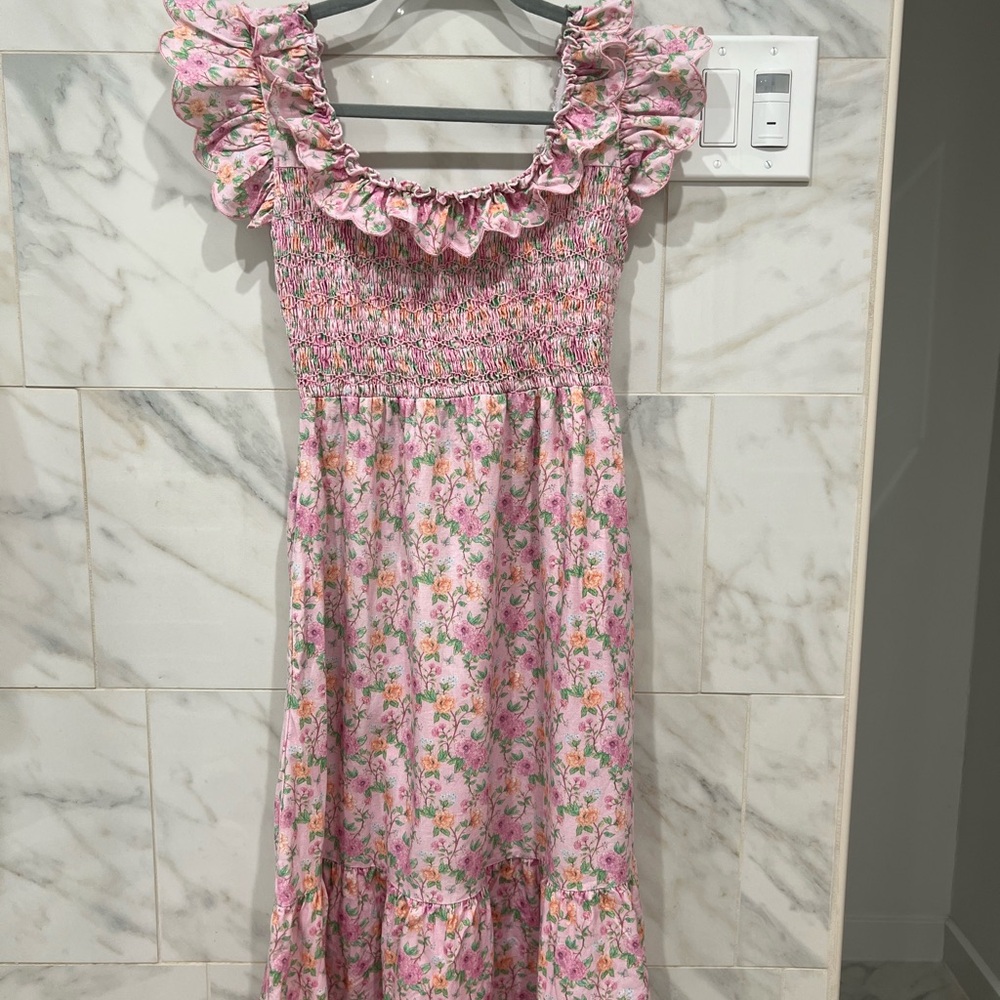 Floral Pink Kids Dress